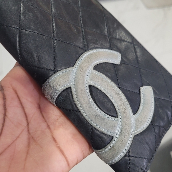 🔹️ CHANEL🔹️ Cambon Black Quilted Lambskin Leather CC Long Wallet ✨️🖤 COA - Picture 3 of 12